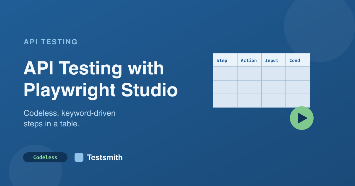 API testing with INGenious Playwright Studio banner