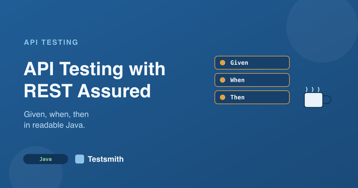 API testing with REST Assured and Java banner