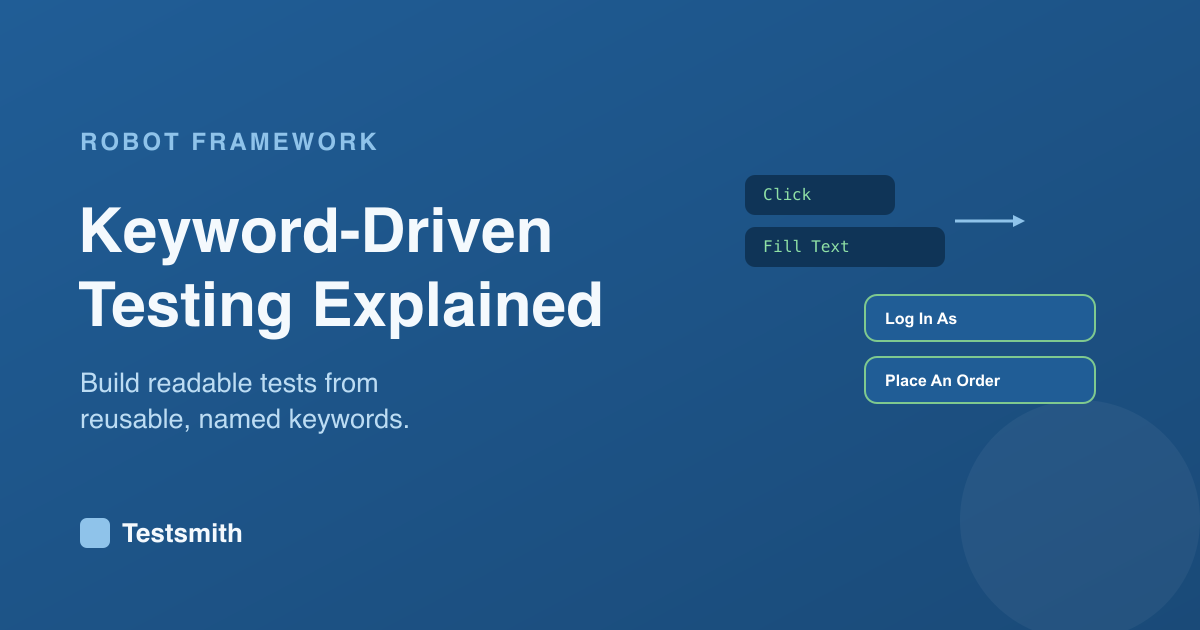 Keyword-Driven Testing Explained (With Robot Framework)